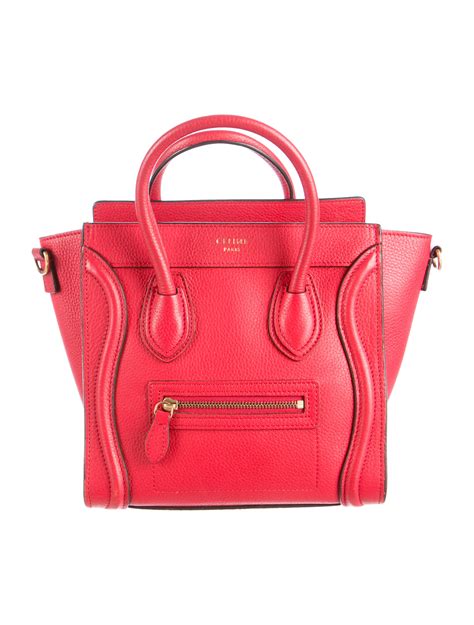 celine nano tote red|Celine large phantom luggage tote.